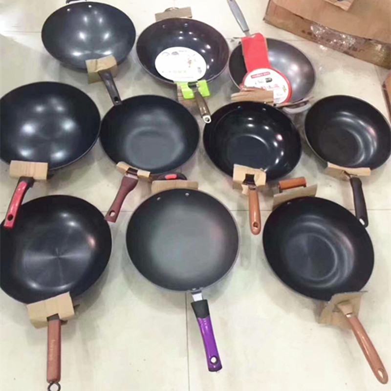 跑江湖地摊热卖货源展销会赶集精品品牌不粘锅炒锅库存锅批发