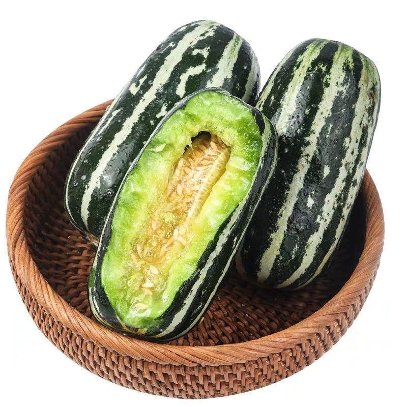 现摘莘县天鲜优选博洋甜瓜新鲜水果当季羊角蜜瓜脆瓜绿肉红壤