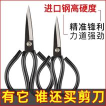 不锈钢剪刀家用菜刀王多功能剪子黑色尖头剪纸裁缝可用锋利剪