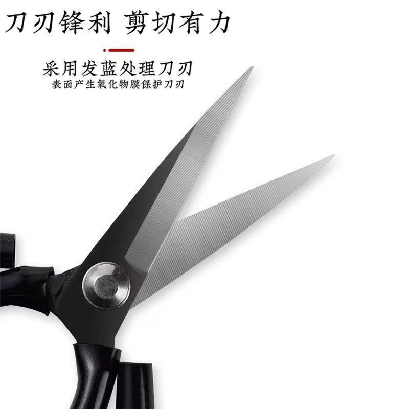 不锈钢剪刀家用菜刀王多功能剪子黑色尖头剪纸裁缝可用锋利剪