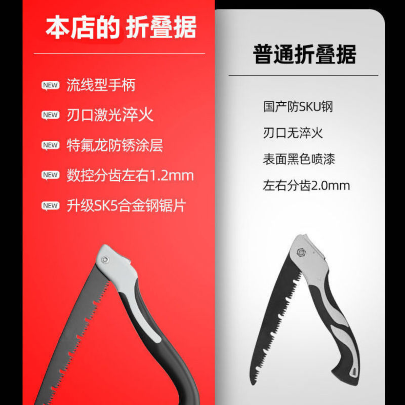 德国锯子手用快速锯木神器伐木锯折叠剧手锯锋利手工修枝锯