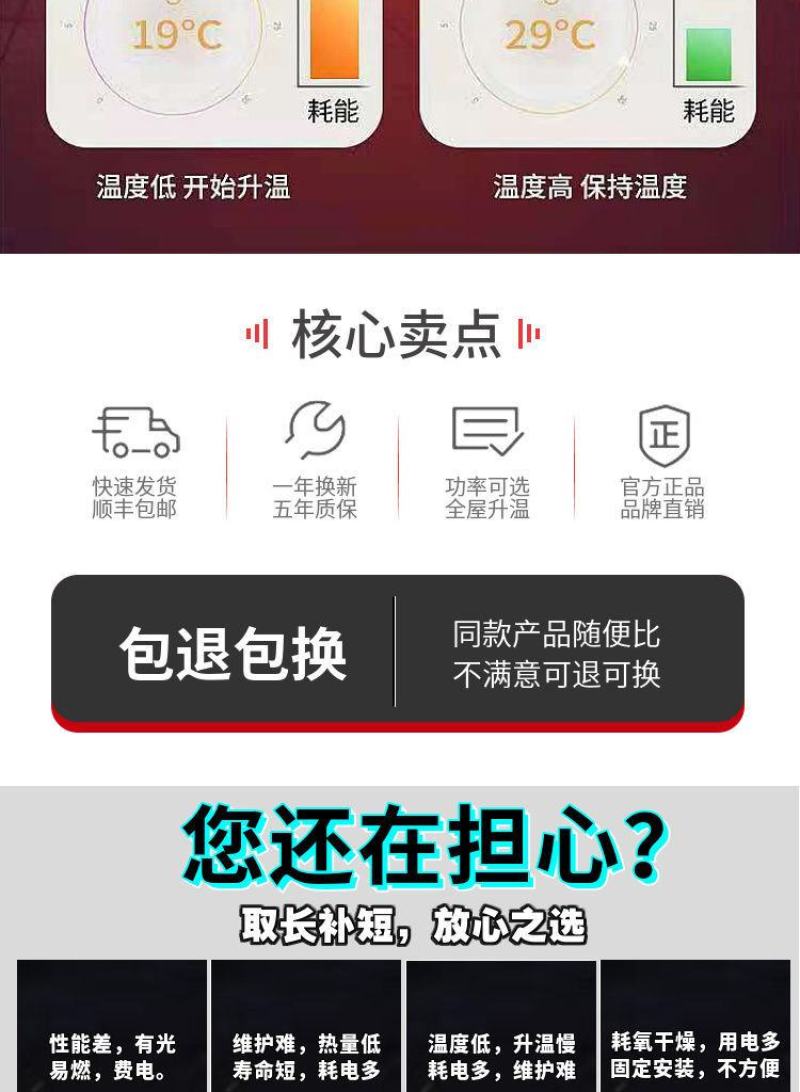 全屋取暖器家用电暖器节能省电速热卧室壁挂式碳纤维碳晶电暖