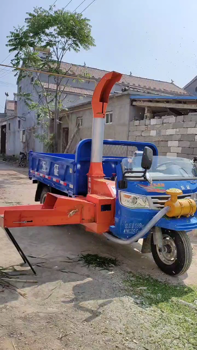 三轮铡草车，移动铡草揉丝一体机，五征三轮铡草揉丝一体机