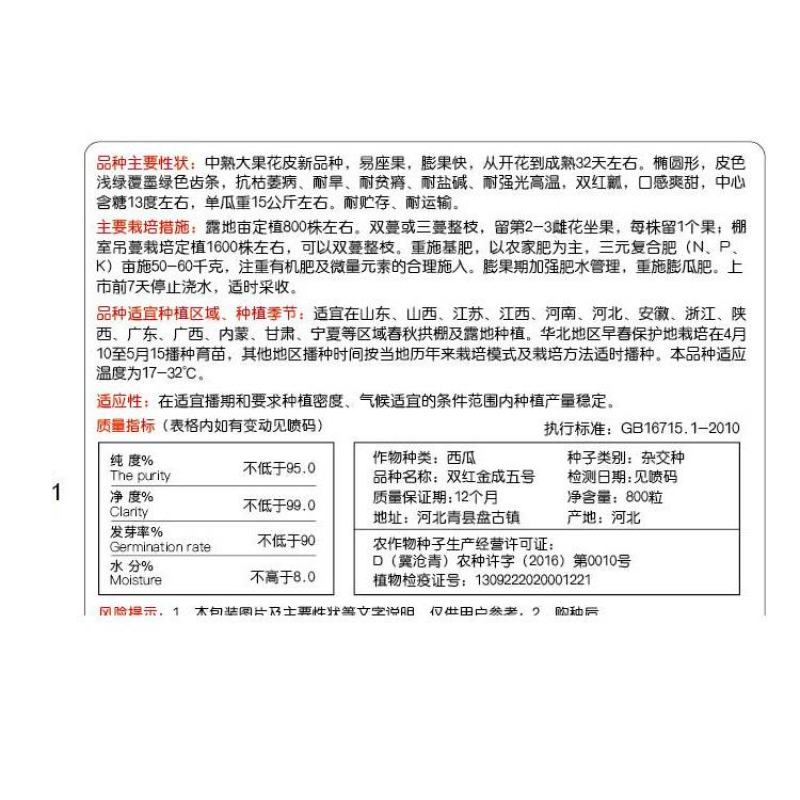 西瓜种子罐装金城5号五号西瓜良种大果新疆石缝瓜春秋季露