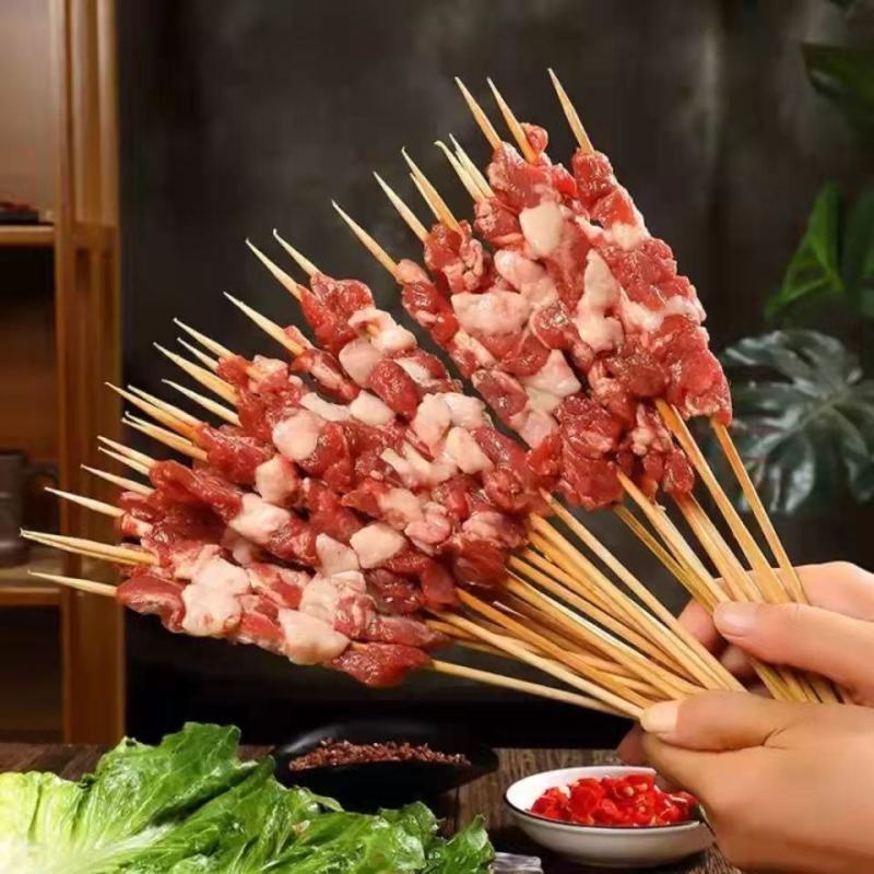 内蒙古羔调理羊肉串半成品羊腰大草原面筋新鲜绵羊大串羊肉串