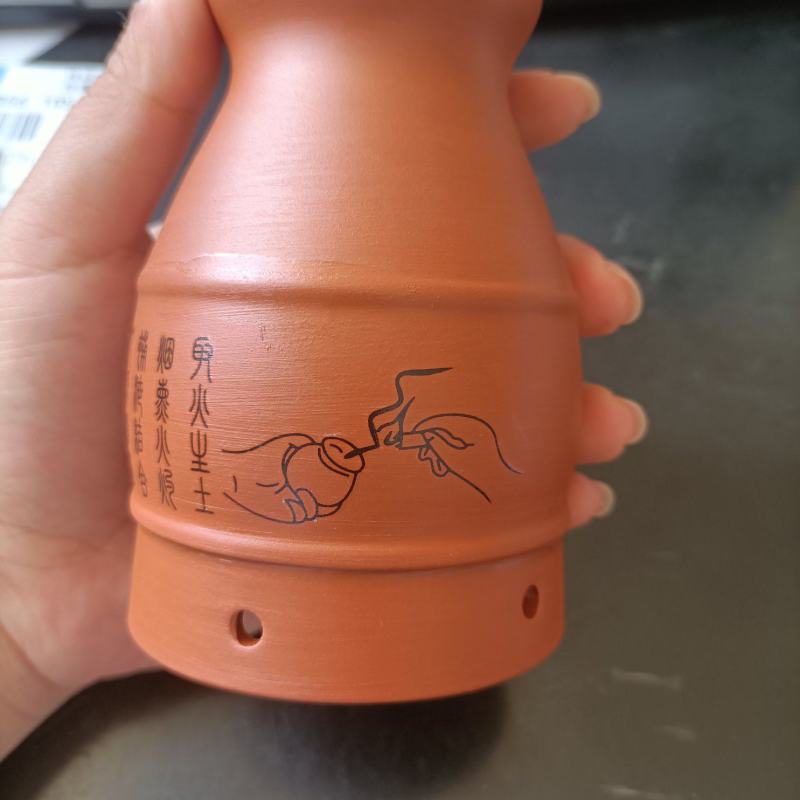 紫砂艾灸罐陶瓷杯艾灸刮痧