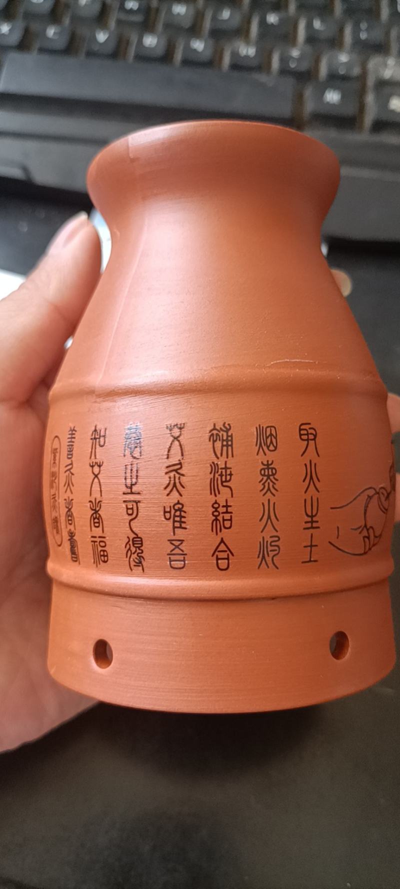 紫砂艾灸罐陶瓷杯艾灸刮痧
