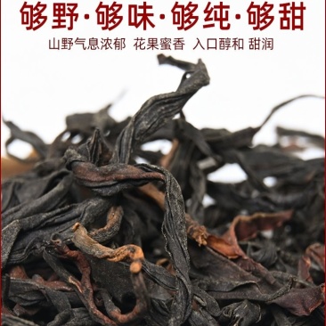 云南普洱无量山自然保护区国有林野生古树红茶散毛茶
