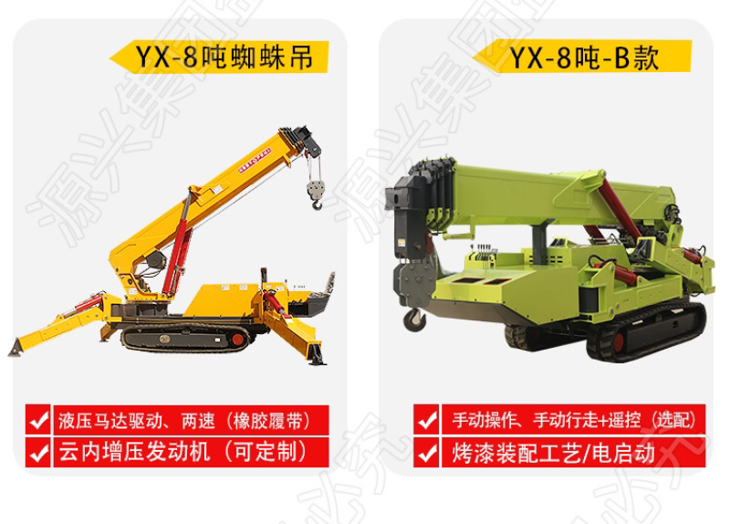 1.2吨履带起重机小型蜘蛛吊遥控操作室内作业