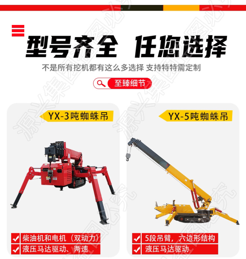1.2吨履带起重机小型蜘蛛吊遥控操作室内作业