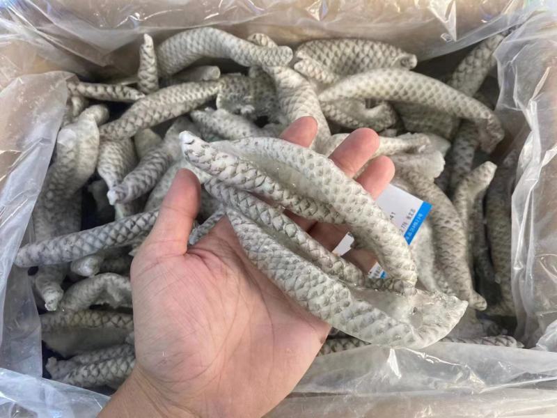 鱼皮凉拌干冰鱼皮炸鱼皮食用水产新鲜冷冻海鲜鱼皮自助餐食材