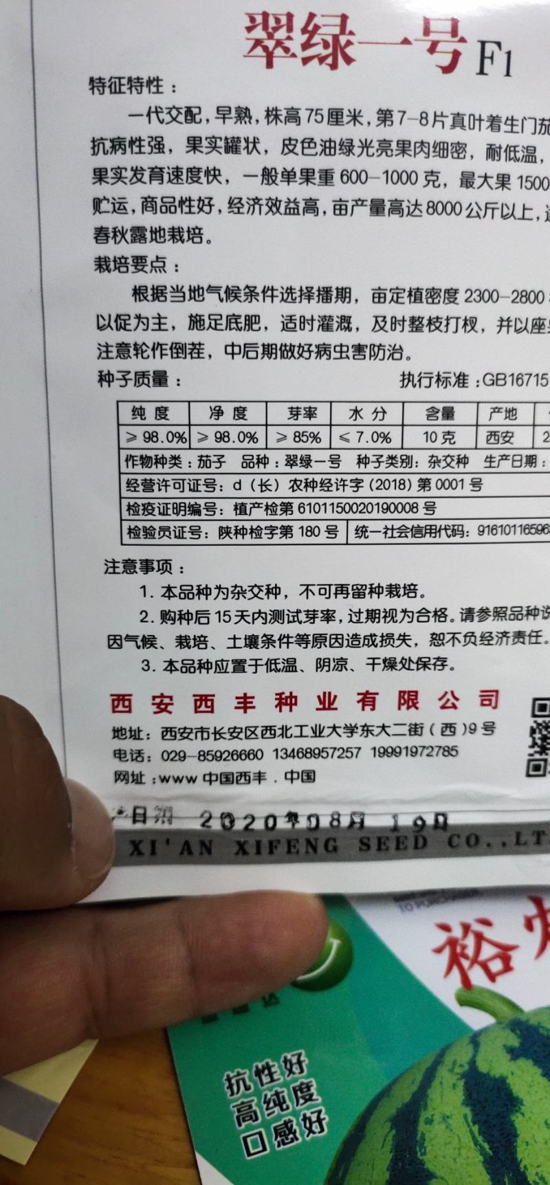 茄子种子翠绿一号抗病性强，果实罐状，皮色油绿光亮果肉