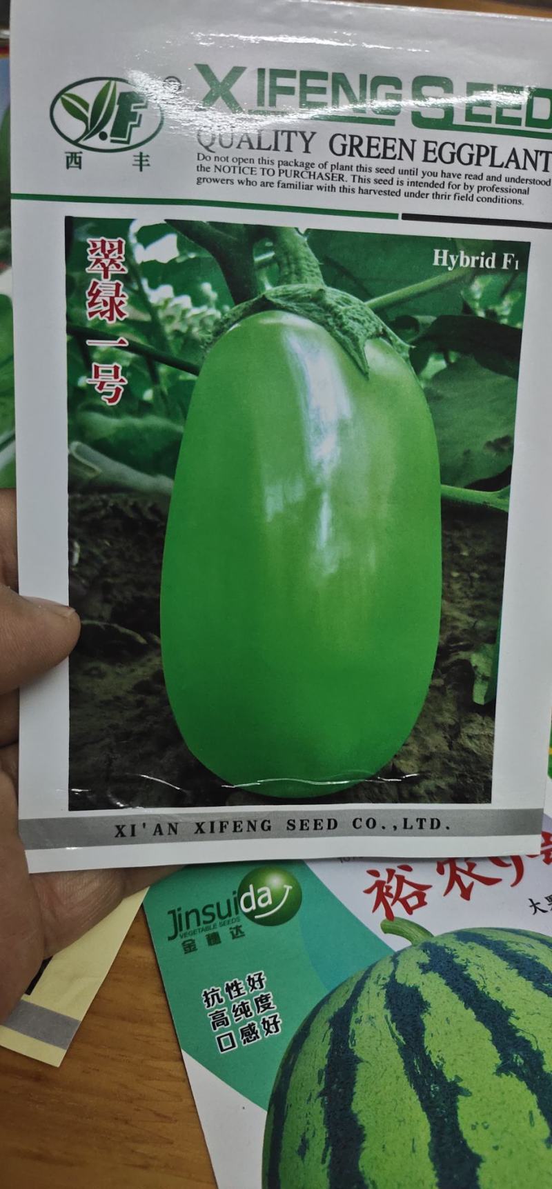 茄子种子翠绿一号抗病性强，果实罐状，皮色油绿光亮果肉