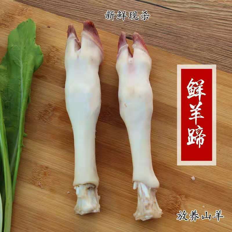 清真新鲜生羊蹄冷冻羊腿现杀羊脚纯山羊带筋羊蹄带皮羊腿羊脚