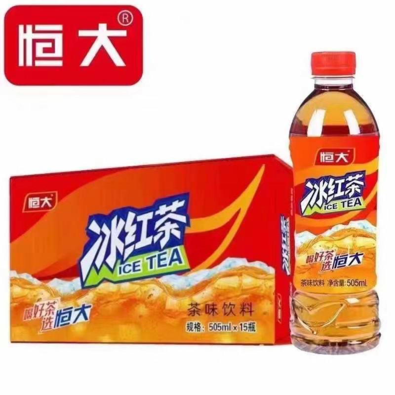 恒大冰红茶、青梅绿茶，箱规505×15水