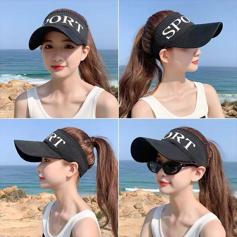 帽子女夏秋季空顶遮阳帽防晒百搭鸭舌帽骑车运动透气防紫外批