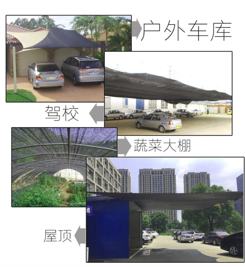黑色遮阳网防晒网加厚加密大棚批发家用农用车用庭院遮阴网平