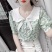 2022年夏季新款雪纺衫女宽松短袖衬衫设计感小众雪纺衬衣