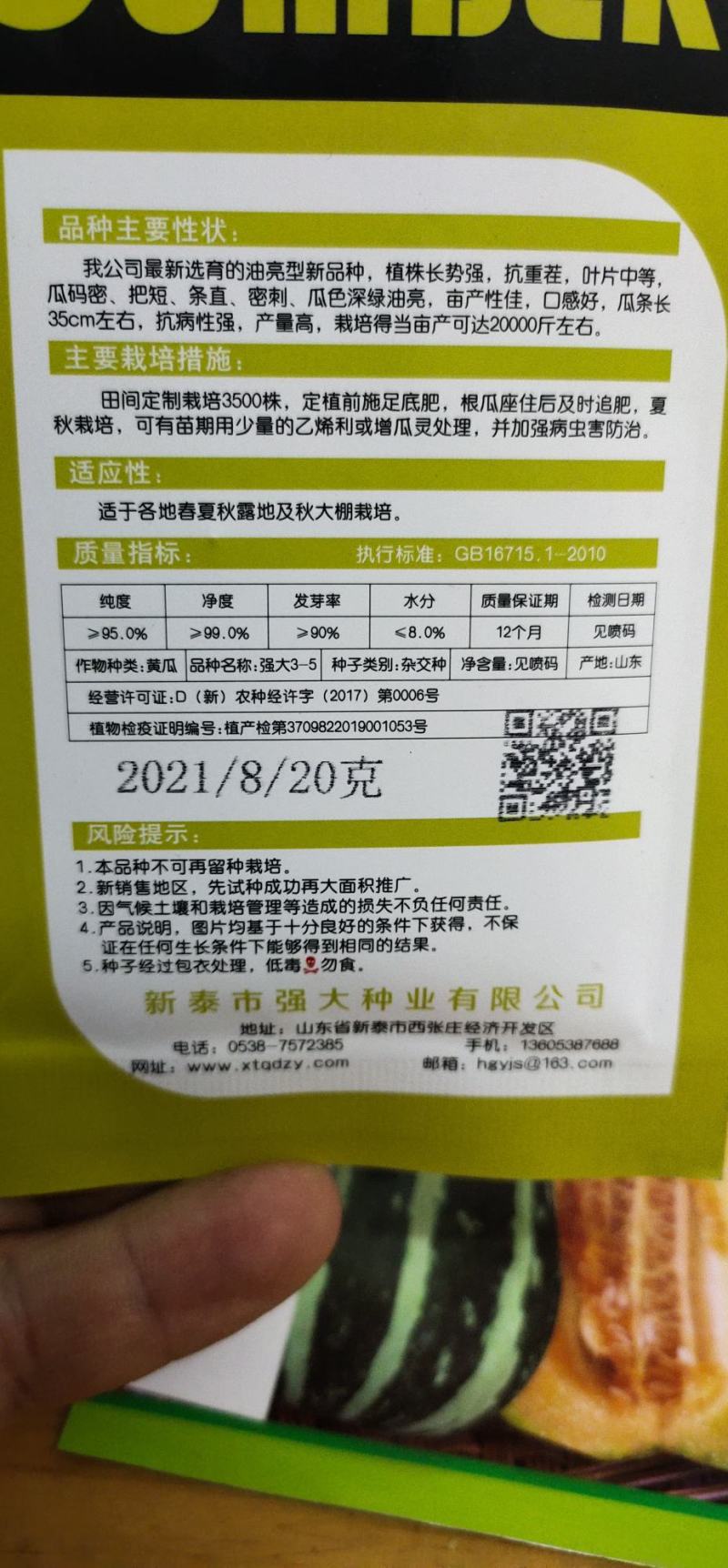 黄瓜种子瓜码密、把短、条直、密刺、瓜色深绿