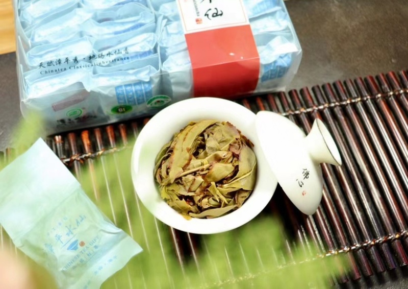 漳平水仙乌龙茶公主紧压小茶饼500克茶叶独特花香绿叶红镶边