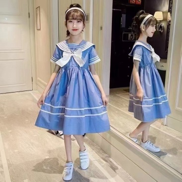 女童连衣裙夏装2022新款儿童公主裙洋气棉裙子中大童夏季