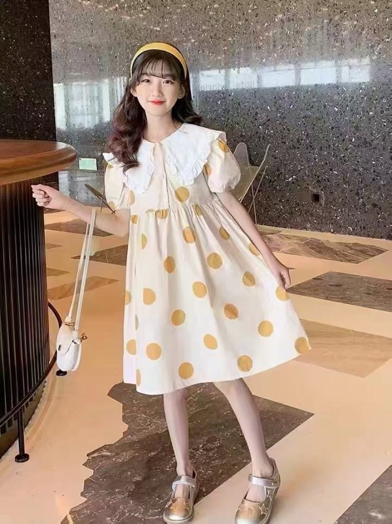女童连衣裙夏装2022新款儿童公主裙洋气棉裙子中大童夏季