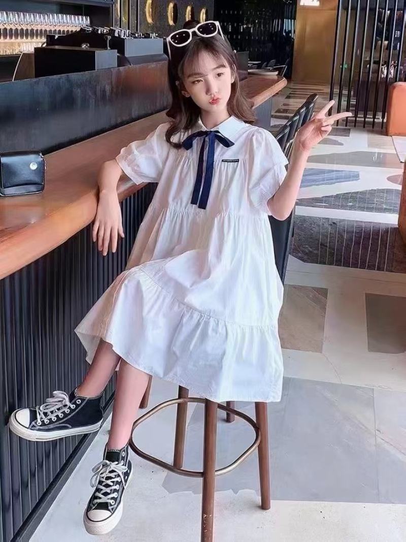 女童连衣裙夏装2022新款儿童公主裙洋气棉裙子中大童夏季
