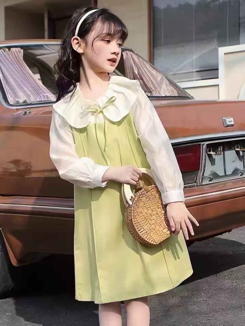 女童连衣裙夏装2022新款儿童公主裙洋气棉裙子中大童夏季
