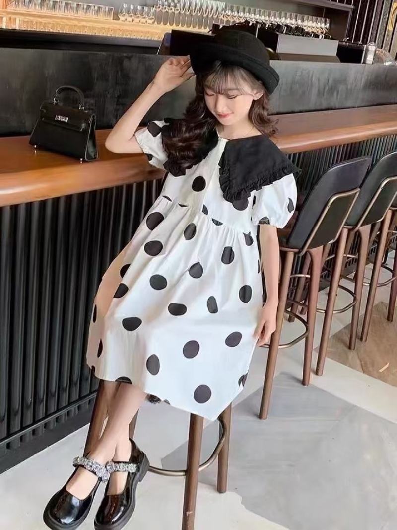 女童连衣裙夏装2022新款儿童公主裙洋气棉裙子中大童夏季