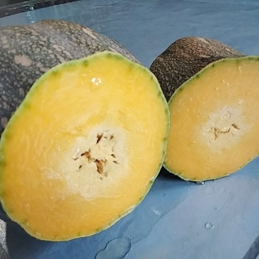 云南河口的高山金船密本老南瓜大量上市，味甜，口感绵软