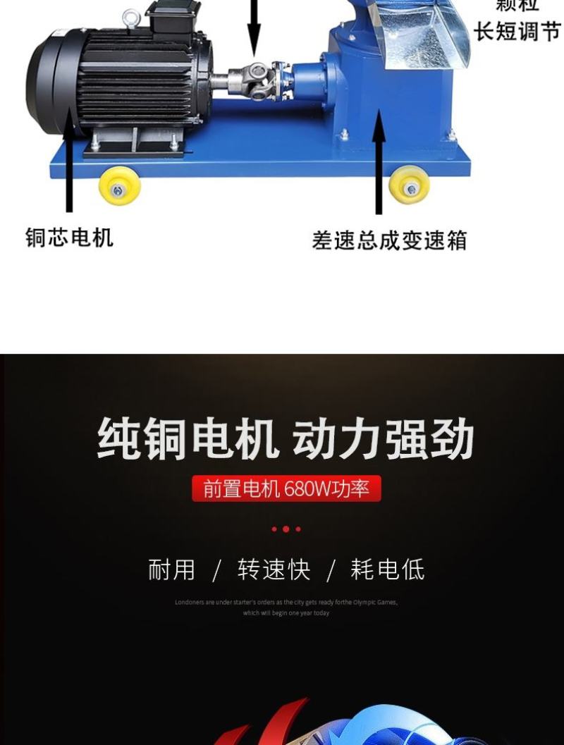 饲料颗粒机家用220V小型大型养殖制粒机鸡鸭鹅猪牛厂家