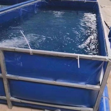 镀锌板帆布池方形圆形刀刮布养殖池蓄水池圆桶支架尺寸定做厂