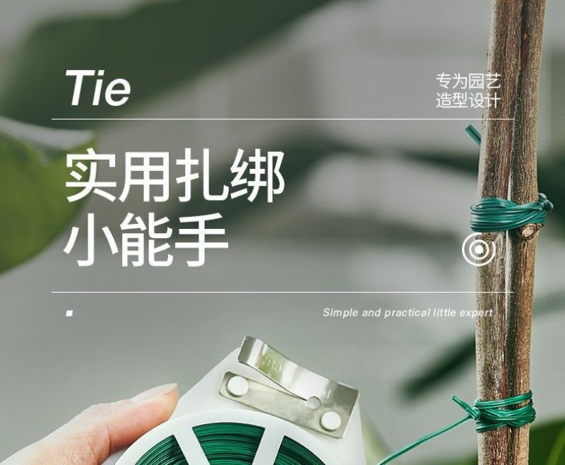 铁丝园艺捆扎线扎带铁丝线花杆花架爬藤架绿植捆绑固定扎丝细