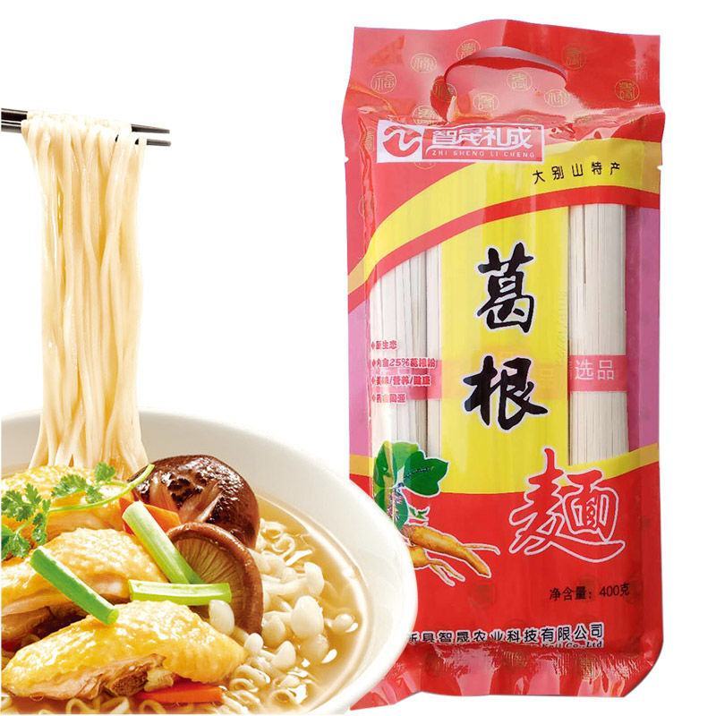 【网红推荐】400g*6袋葛根面条营养健康葛粉挂面粗