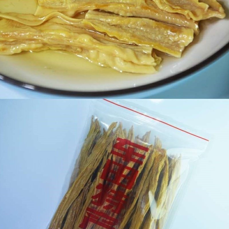 客家特产车田腐竹黄豆原浆头层皮手工制作腐竹