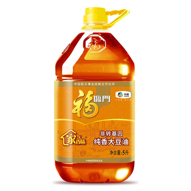 中粮福临门大豆油5L非转基因食用油味香浓纯香三级大桶炒菜