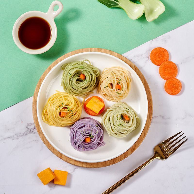 低脂蔬菜面方便面菠菜面紫薯面南瓜挂面五彩早餐杂粮挂面