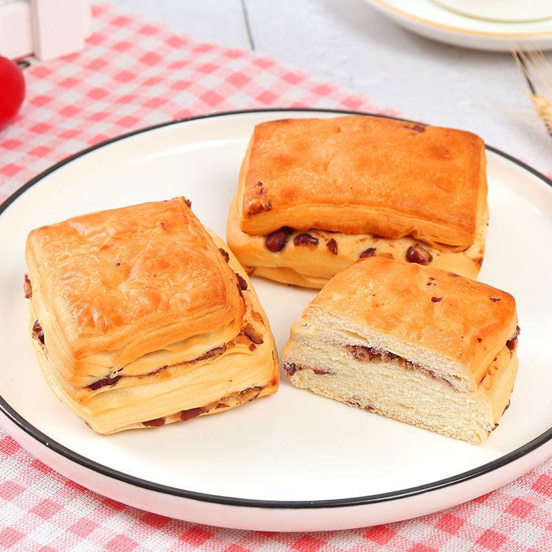 红豆夹心手撕面包全营养早餐麦千层蛋糕糖整箱批发零食糕点