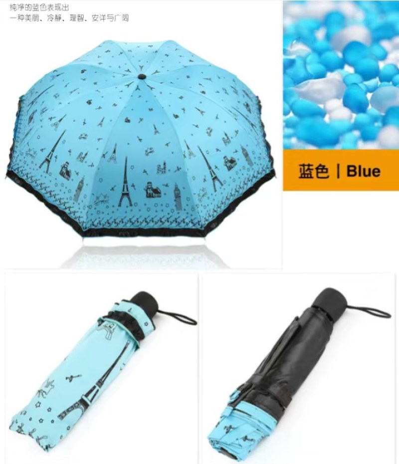 十骨大号双人雨伞黑胶防晒遮阳晴雨伞男女防紫外线折叠伞