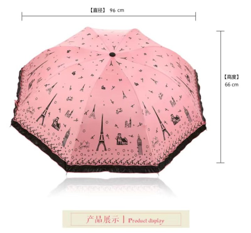 十骨大号双人雨伞黑胶防晒遮阳晴雨伞男女防紫外线折叠伞
