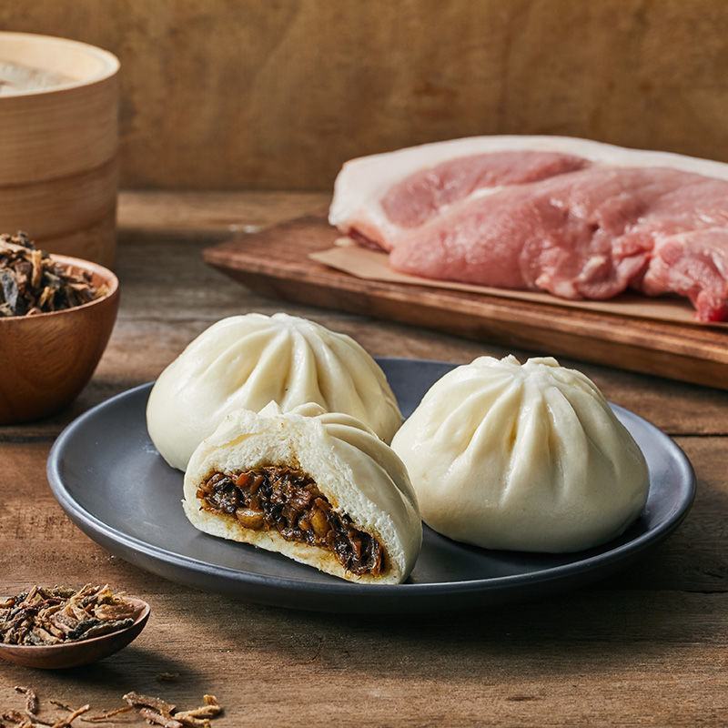 梅菜烧肉大包子批发速冻包子梅干菜扣肉早餐方便速食面食花卷