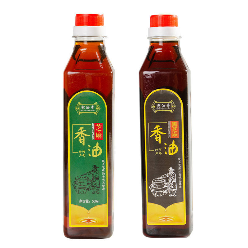 纯正黑芝麻香油正宗小磨香油无添加月子油凉拌菜火锅油农家用