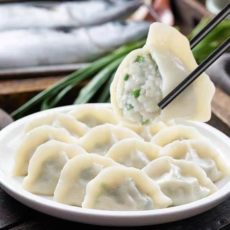 5斤手工鲅鱼水饺海鲜鱼肉饺子速冻新鲜速食早餐夜宵散装水饺
