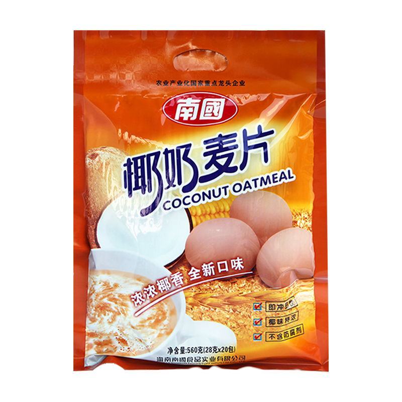南国椰奶麦片560g袋装海南特产椰子味燕麦片即食早餐食品