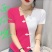 衬衣不规则上衣修身v领上衣女拼色太太富婆古风收腰
