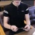 【纯棉】新款男士短袖T恤韩版修身翻领POLO衫男装