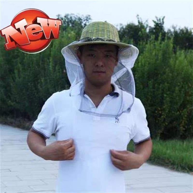 养蜂工具竹编竹蜂帽养蜂蜂帽竹制蜂帽子安全帽防护蜂具包邮