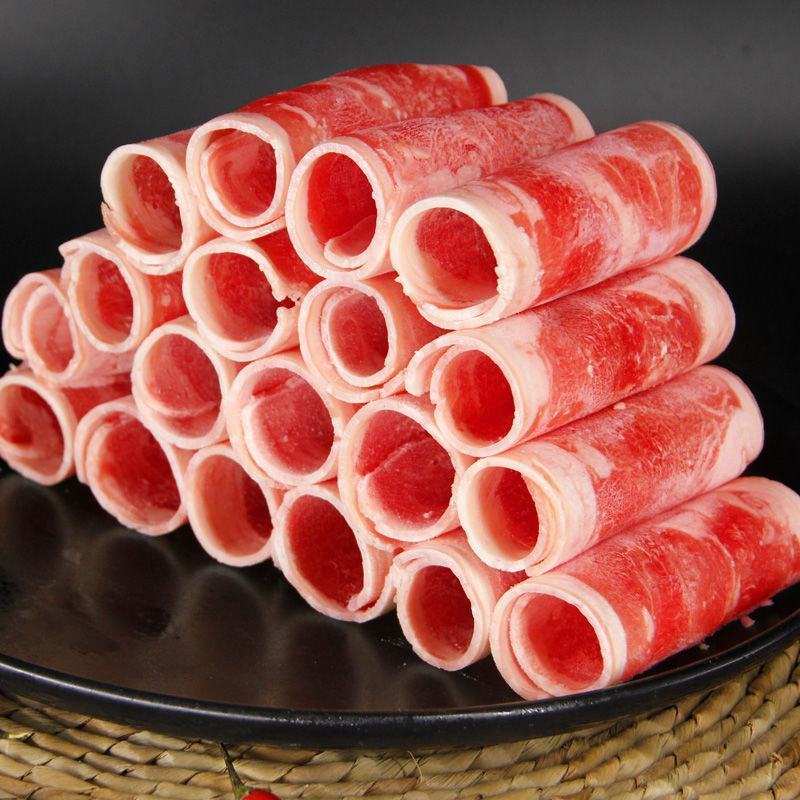 新鲜冷冻雪花肥牛卷火锅菜品食材牛肉卷牛肉片商用批发