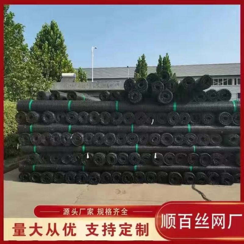 黑色塑料网养鸡鸭网圈玉米网圈地鱼塘围栏网菜园网土工格栅防