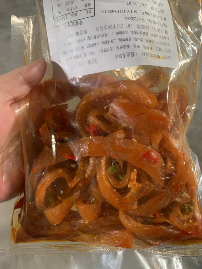 藤椒猪皮全熟的开袋即食味道巴适